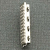 Elegant Elements Clasp TEXTURED 4-Strand 25x10mm Rhodium Plated