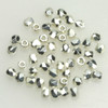 TRUE Firepolish Czech Glass Beads FINE SILVER PLATED