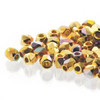TRUE 2mm Firepolish Czech Glass Beads CRYSTAL 24K GOLD PLATED AB