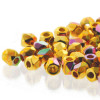 TRUE 2mm Firepolish Czech Glass Beads CRYSTAL 24K GOLD PLATED AB