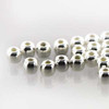 Czech Glass True DRUK Beads 2mm Round FINE SILVER PLATED