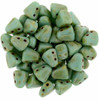 Nib-Bit Beads Opaque Turquoise Picasso