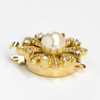 Elegant Elements 20mm Gold Plated CLASP w/Swarovski Crystals & Pearl