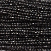 BLACK SPINEL 2.5mm High Grade Faceted Gemstone Beads