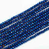 Chinese Crystal Rondelle Beads 3x2mm BLUE METALLIC