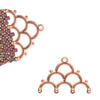 Cymbal Lakos IV SEED BEADS #8 Bead Ending Rose Gold Plated 