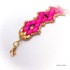 Muscat seed beads edge this beautiful bracelet featuring GemDuos and Kalamos III Cymbal bead ends.