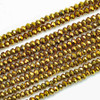 Chinese Crystal Rondelle Beads 2x1.5mm GOLD METALLIC