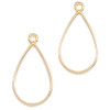 34x21mm GOLD PLATED Teardrop Bezel Frame w/Loop 