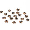 TIBETAN STYLE BEAD FLOWER CAPS 6mm Antique Copper Plated  (Pack of 20)