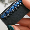 2-Hole TRIANGLE Beads 6mm CzechMates METALLIC SUEDE BLUE (2.5" tube)