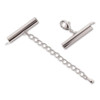 SLIDE END SET w/Extension for Miyuki Beads 25mm Silver Plated