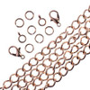5mm ROSE GOLD Plated Curb Chain, Clasps & Jump Rings Set