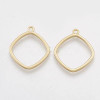 22x20mm MATTE GOLD PLATED Rounded Square Bezel Frame w/Loop