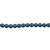 Czech Glass Pearls Round IRIDESCENT PETROL BLUE