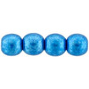 Czech Glass DRUK Round Beads 4mm SATURATED METALLIC NEBULAS BLUE