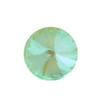 Krakovski Crystal Rivoli 14mm PERIDOT Delite Fireglow
