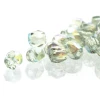TRUE 2mm Firepolish Czech Glass Beads CRYSTAL BLUE RAINBOW