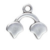 CYMBAL BEAD ENDING for GINKGO Kastro II ANTIQUED SILVER PLATED