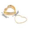 Frame Link HEART Connector 20x18mm GOLD PLATED