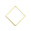 Frame Link SQUARE Connector 20mm GOLD PLATED for earrings and jewelry  making