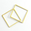 Frame Link SQUARE Connector 20mm GOLD PLATED for earrings and jewelry  making