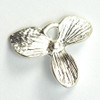Orchid Flower LINK Large Silver Plated