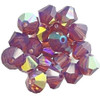 Preciosa Crystal Bicone Beads 6mm AMETHYST OPAL AB