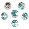 Krakovski Crystal Chaton Montee 8mm AQUAMARINE Silver Setting