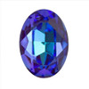 Krakovski Crystal Oval Stone 10x14mm BURGUNDY Delite Fireglow