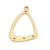 Frame Link TEARDROP w/ 3 Hole Connectors 33x22mm Gold Plated