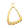 Frame Link TEARDROP w/ 3 Hole Connectors 33x22mm Gold Plated Modern Style Earrings