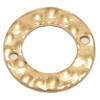 Frame Link CIRCLE 2-HOLE CONNECTOR 15mm Gold Plated