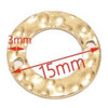 Frame Link CIRCLE 2-HOLE CONNECTOR Gold Plated