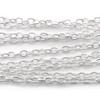 Rolo Chain Oval 1.7x2mm SILVER Plated By The Foot cable chain