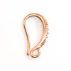EAR WIRE Hook w/Loop 17x10mm Rose Gold Plated