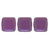 2-HoleTile Beads 6mm PEARL COAT PURPLE VELVET