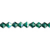 Preciosa Crystal Bicone Beads 4mm EMERALD AB