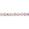 Preciosa Crystal Bicone Beads 4mm LIGHT ROSE AB