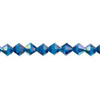 Preciosa Crystal Bicone Beads 4mm CAPRI BLUE AB