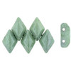 2-Hole GEMDUO Czech Glass Beads LUSTER STONE GREEN