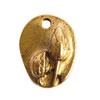NUNN DESIGN Charm Small Prairie Pod Antique Gold Plated