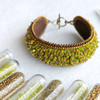 Toho ROUND 8/0 Seed Beads SILVER LINED LIME GREEN (2.5" tube)