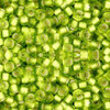 Toho ROUND 8/0 Seed Beads SILVER LINED FROSTED LIME GREEN