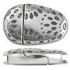 REGALIZ Fireworks Oval Magnetic Clasp Antique Silver Plated