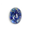 Czech Glass Oval Cabochon 10x8mm SEA BLUE OPAL