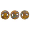 2-Hole Lentil Beads 6mm SUNFLOWER YELLOW PICASSO