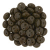 2-Hole Lentil Beads 6mm CzechMates CHOCOLATE BROWN