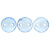 2-Hole Lentil Beads 6mm TRANSPARENT AIRY BLUE