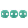 2-Hole Lentil Beads 6mm TURQUOISE